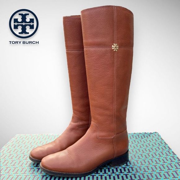 Tory Burch Jolie Leather Riding Boot in Rustic Brown 7(M) - $495 - Picture 3 of 17